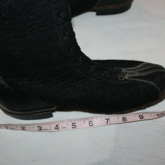 Cadillac Mens Shoes Boots Black Size 7/8?? Vintage - Picture 7 of 9